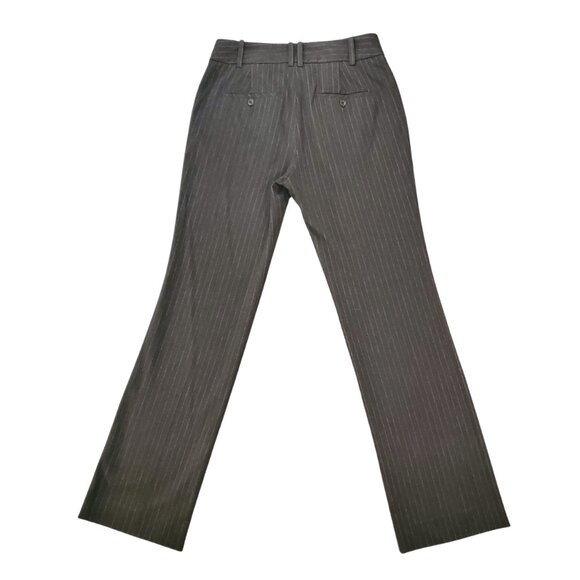 Zara Basic Women Pants Size 4 Gray with Silver Striped Business Casual High Rise - Picture 2 of 12